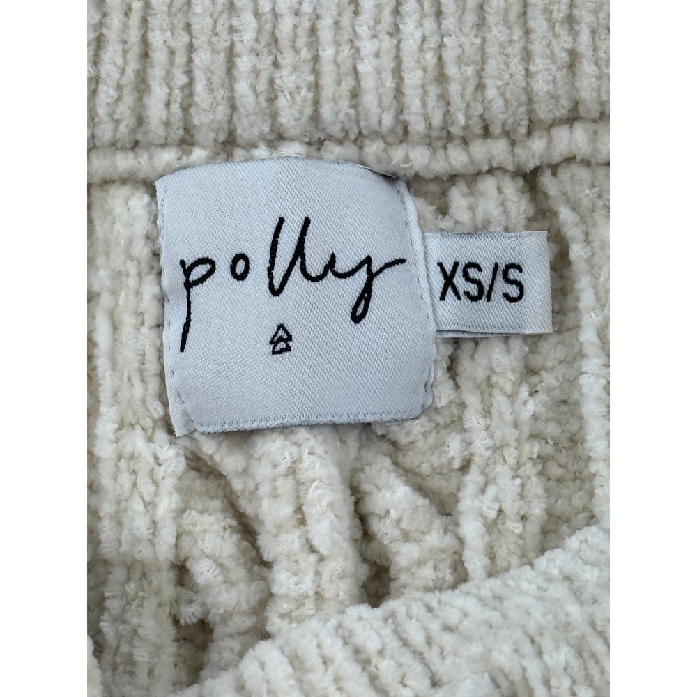 Polly Cable Knit Pants XS/S Beige Drawstring Cozy Lounge Casual Knitwear - Picture 5 of 8